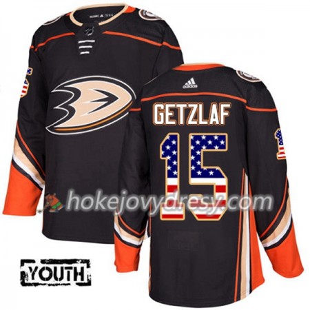 Dětské Hokejový Dres Anaheim Ducks Ryan Getzlaf 15 2017-2018 USA Flag Fashion Černá Adidas Authentic